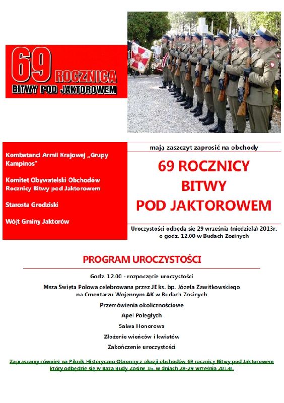 69 ROCZNICA BITWY POD JAKTOROWEM