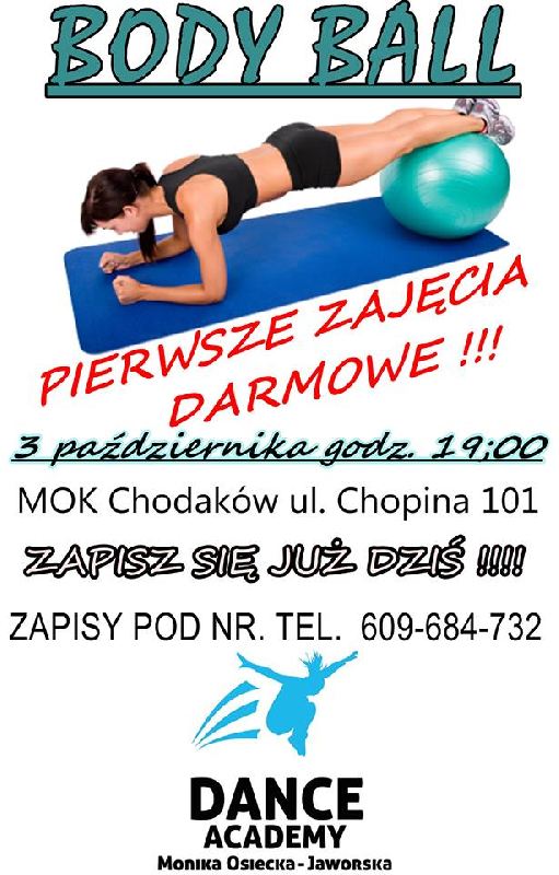 Darmowe zajęcia BODY BALL- piłki gimnastyczne