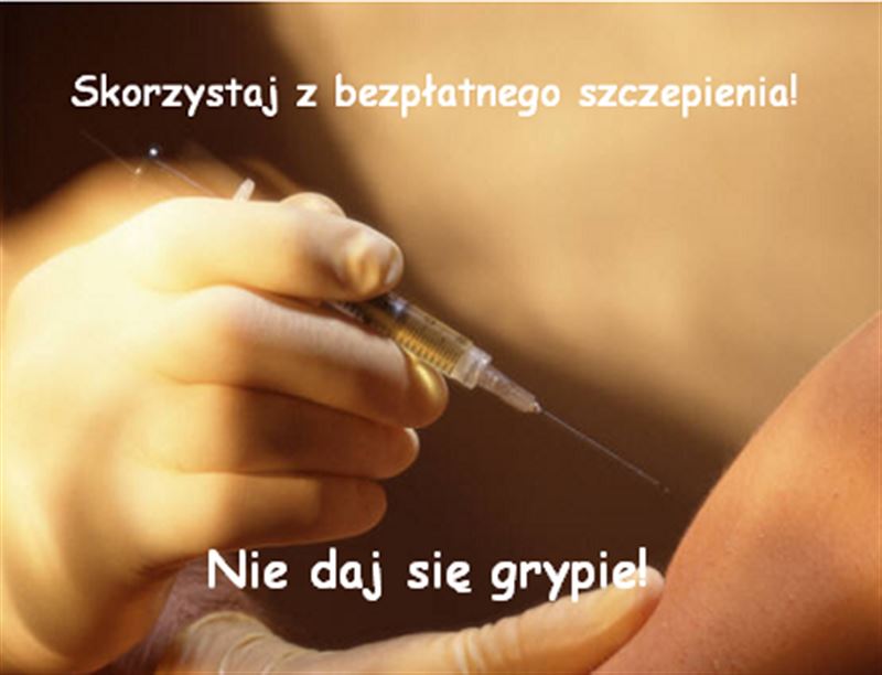 Bezpłatne szczepienia p/ grypie dla seniorów.