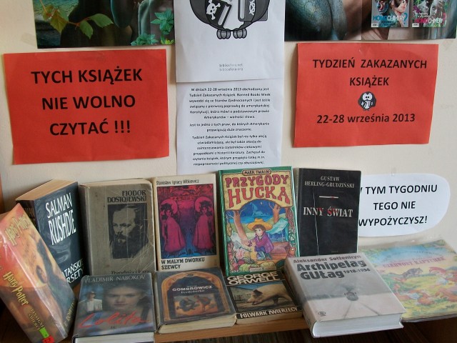 Tydzień Zakazanych Książek w GBP w Młodzieszynie