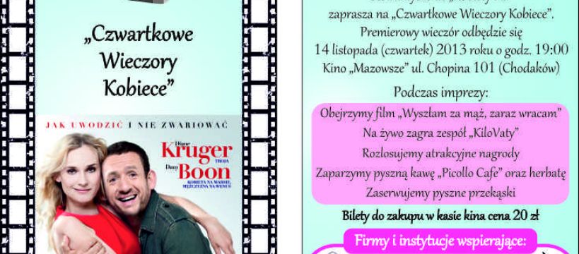 Czwartkowy wieczór kobiecy w kinie Mazowsze