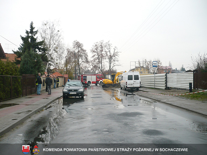 Wyciek gazu na ulicy Staszica