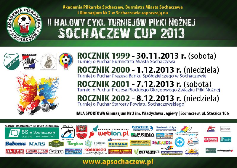 Zapraszamy na turnieje z cyklu Sochaczew Cup 2013