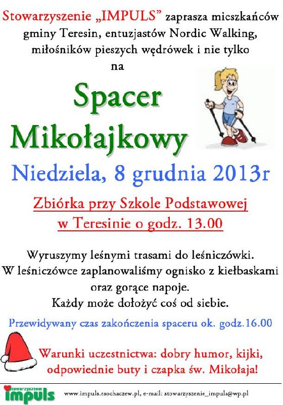 Spacer mikołajkowy