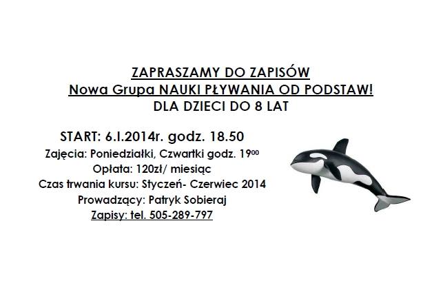 Nabór do nowej grupy Nauki Pływania