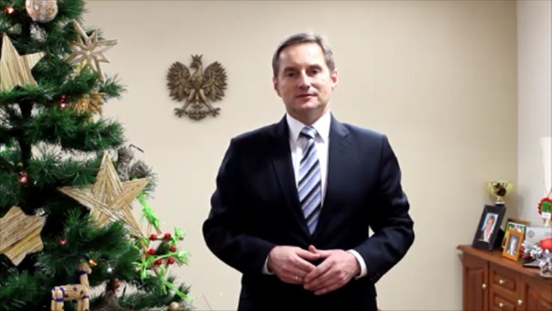 Życzenie Bożonarodzeniowe burmistrza Osieckiego