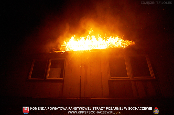 Pożar pustostanu przy ulicy Grunwaldzkiej