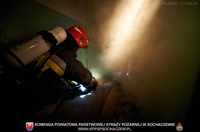 Pożar na poddaszu w kamienicy przy ul. Kościńskiego