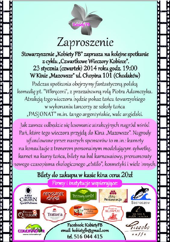 Kobiecy Wieczór Czwartkowy - Karnawał z Kobiety FB