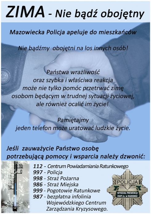Zima - nie bądź obojętny!