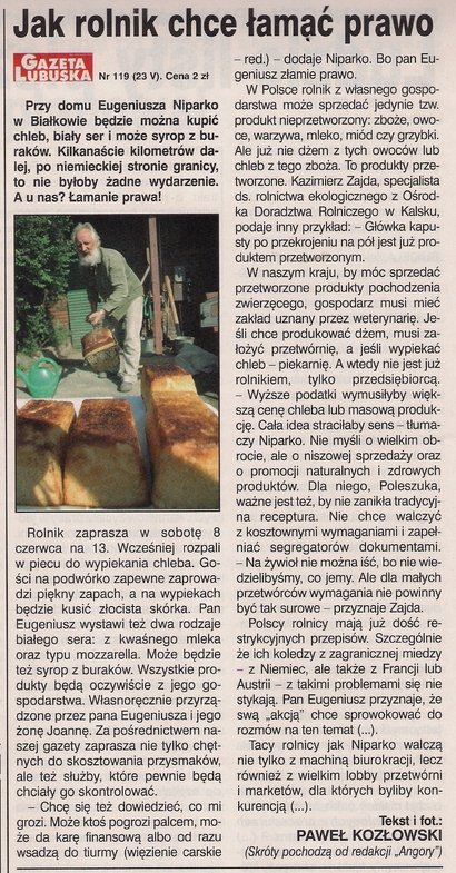 Jak rolnik chce łamać prawo