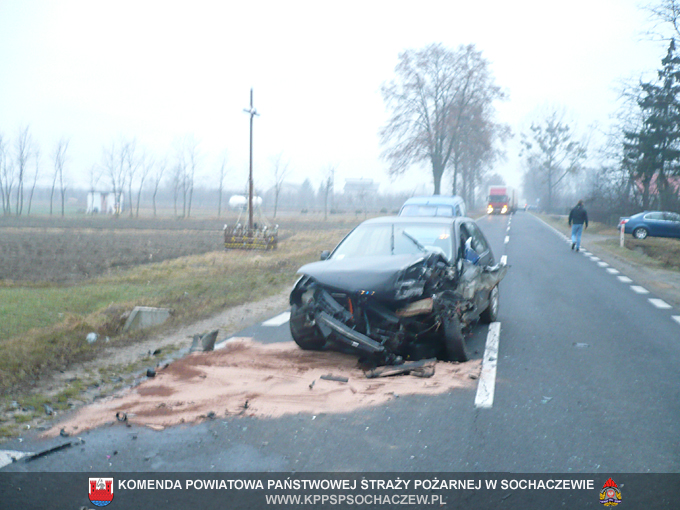 Wypadek drogowy w Karłowie