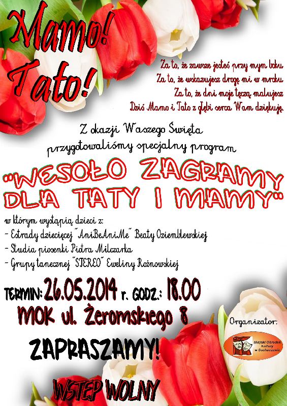 „WESOŁO ZAGRAMY DLA TATY I MAMY”