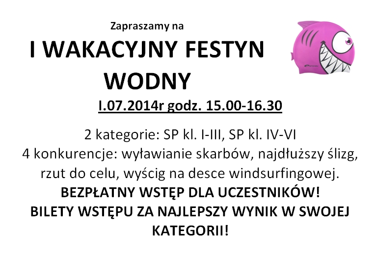 I WAKACYJNY FESTYN WODNY - 26.06.2014