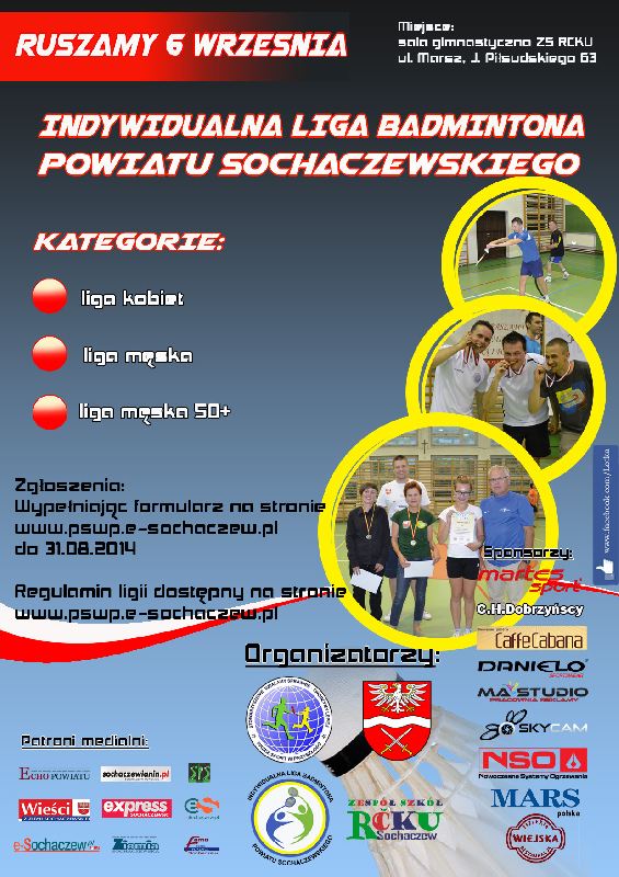 II sezon ligi badmintona. ZAPRASZAMY !!!