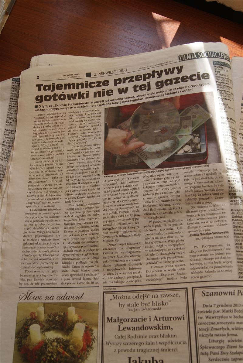 Podwójne standardy Janusza Szostaka