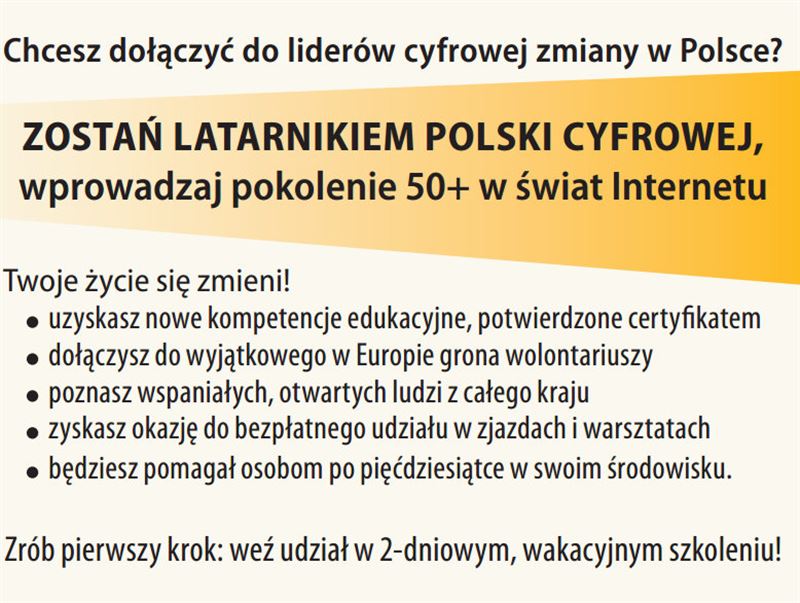 Nabór kandydatów na Latarników Polski Cyfrowej