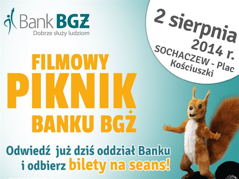 2 sierpnia: Filmowy Piknik Banku BGŻ