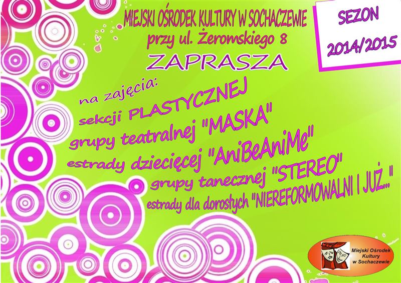 Ruszył SEZON ARTYSTYCZNY 2014/2015 - propozycja