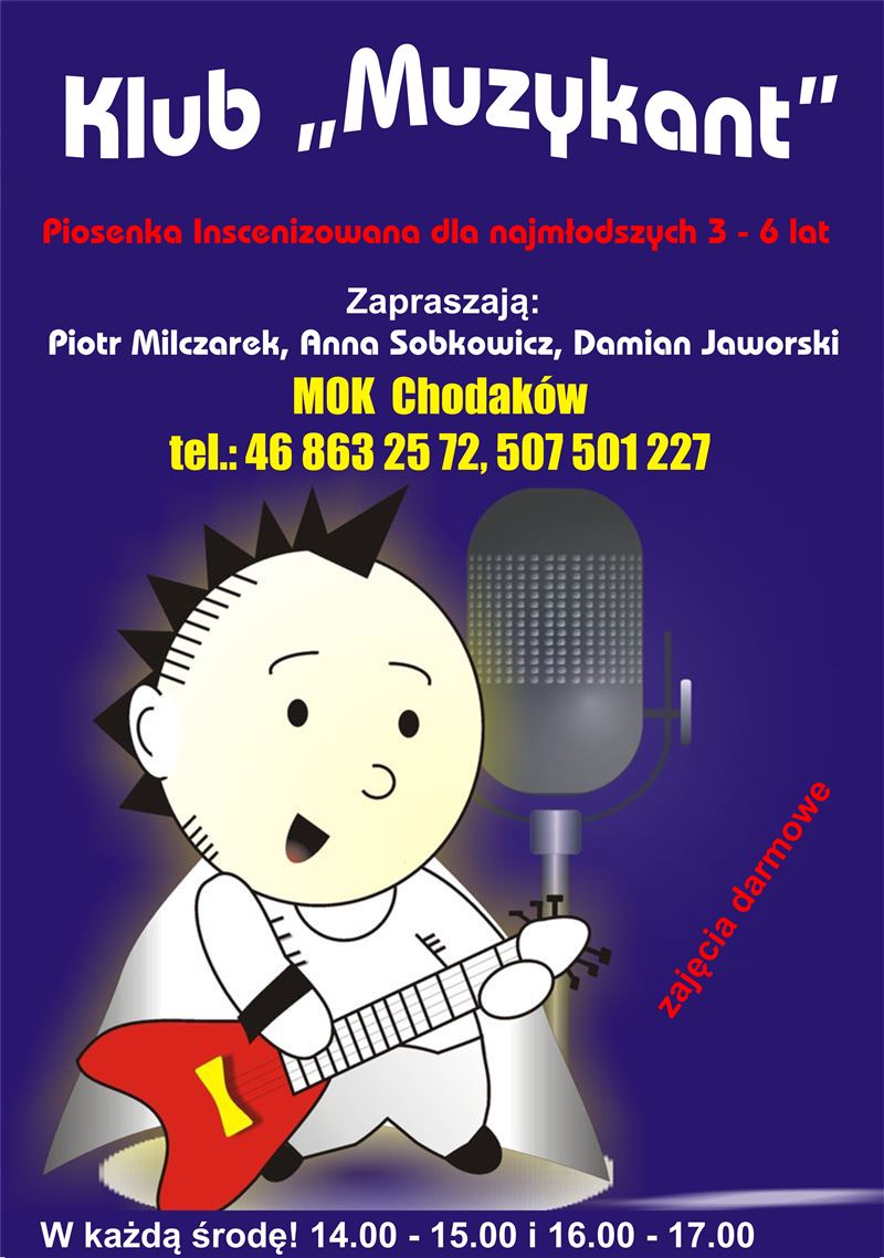 Pierwszy w Sochaczewie Klub Piosenki dla przedszkolaków!!!