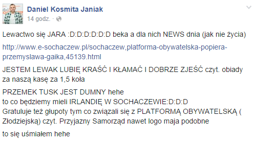 OŚWIADCZENIE w sprawie zachowań kandydatów Piotra Osieckiego