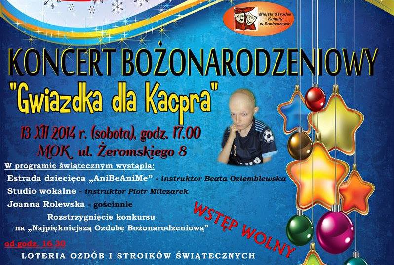 Koncert Bożonarodzeniowy - Gwiazdka dla Kacpra