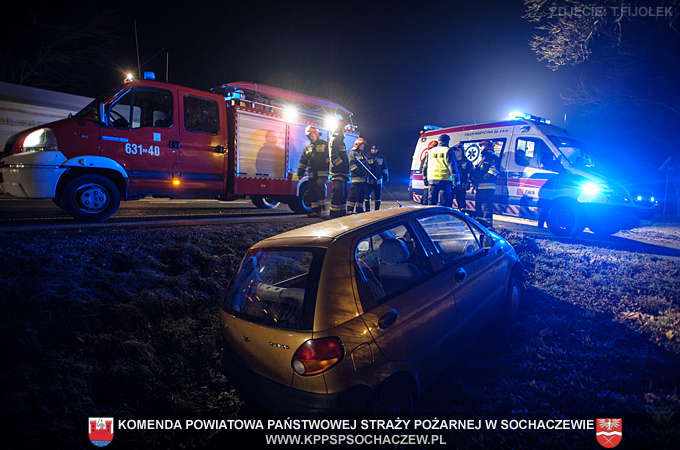 Samochód osobowy zjechał do rowu w Kożuszkach-Parcel