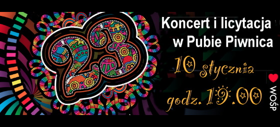 Koncert i licytacja w Pubie Piwnica