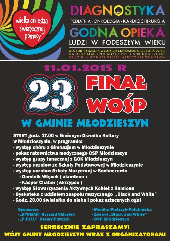 23 FINAŁ WOŚP W GMINIE MŁODZIESZYN