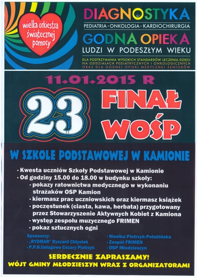 XXIII Finał WOŚP w Szkole Podstawowej w Kamionie
