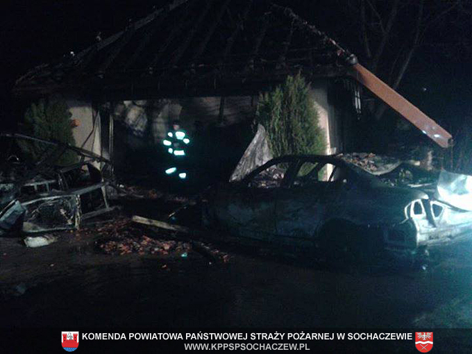 Pożar garażu w Teresinie