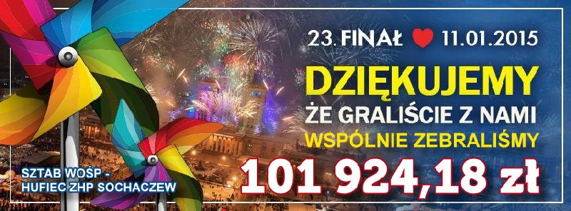 Sochaczew zebrał ponad 100 tysięcy w WOŚP 2015