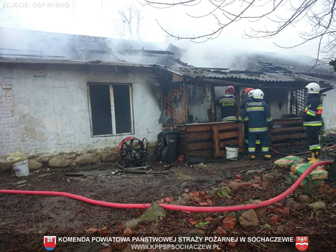 Pożar budynku mieszkalnego w Karolkowie Rybnowskim