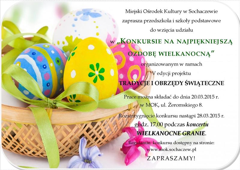 Konkurs na najpiękniejszą ozdobę wielkanocną 2015