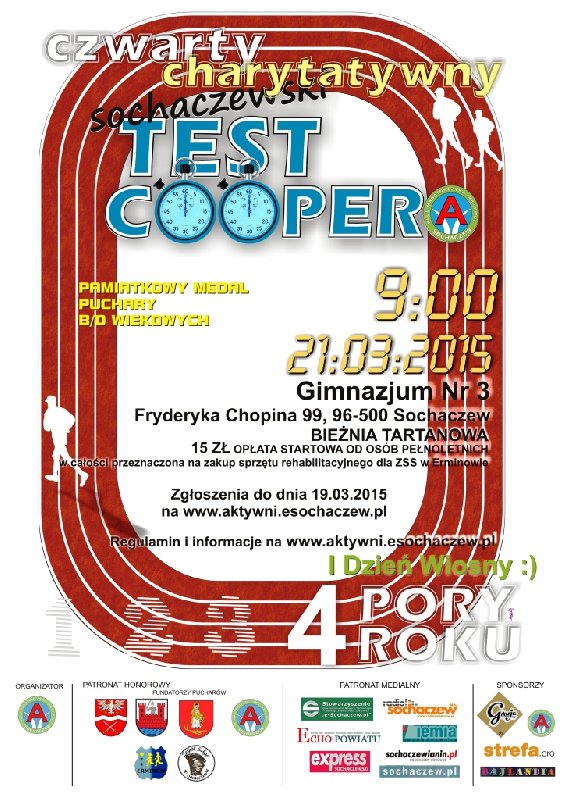 Ostatnie chwile by zgłosić się do Sochaczewskiego Testu Coopera