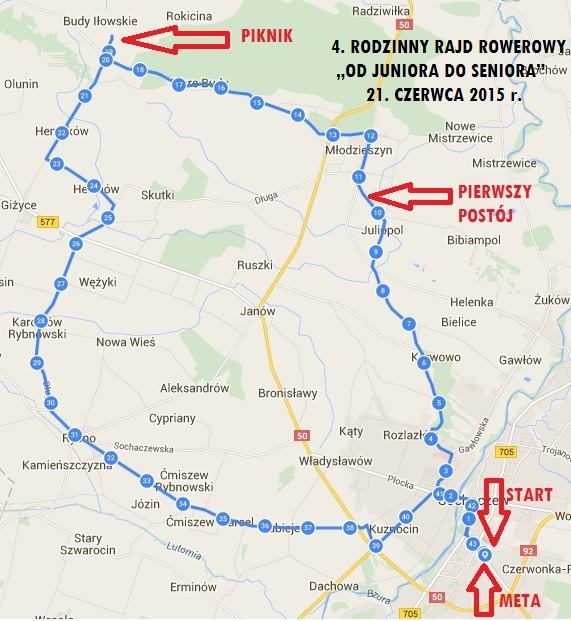 Od juniora do seniora – Rodzinny Rajd Rowerowy Sochaczew 2015
