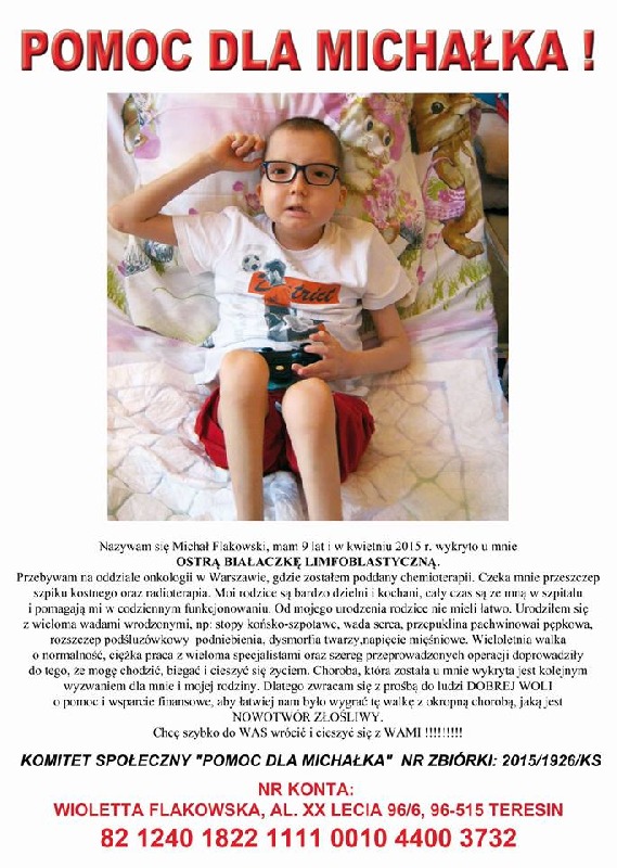 Pomóżmy Michałkowi z Teresina