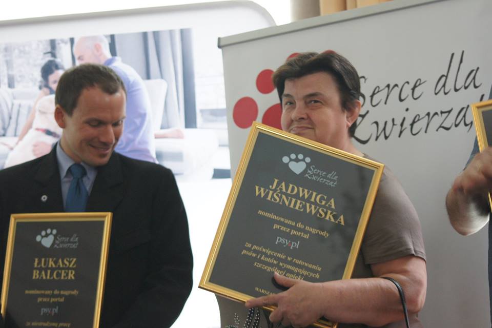 Jadwiga Wiśniewska na gali plebiscytu Serce dla zwierząt