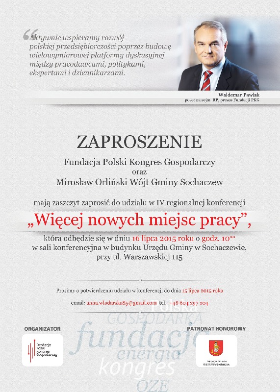 Konferencja - Więcej nowych miejsc pracy