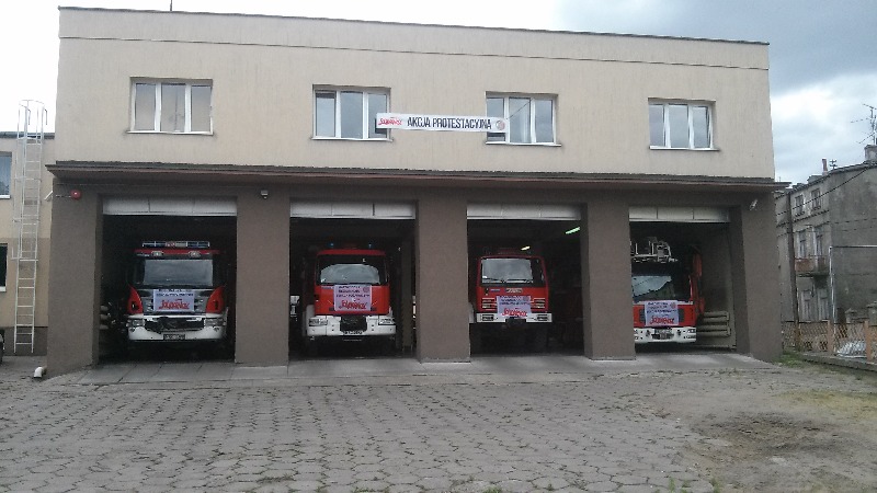 Protest sochaczewskich strażaków