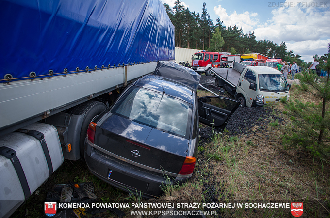 Groźnie na krajowej 50 w Radziwiłce