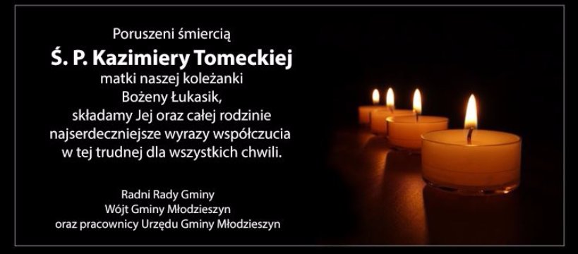 Wyrazy współczucia dla Bożeny Łukasik i całej rodziny
