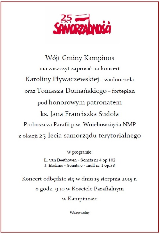 Koncert w Gminie Kampinos