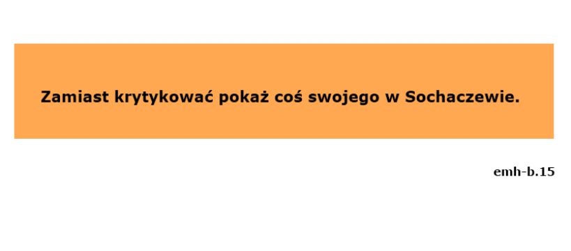 Zamiast krytykować pokaż coś swojego w Sochaczewie.
