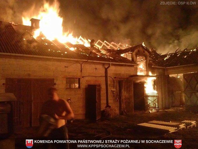 Groźny pożar w Gilówce Górnej – gmina Iłów