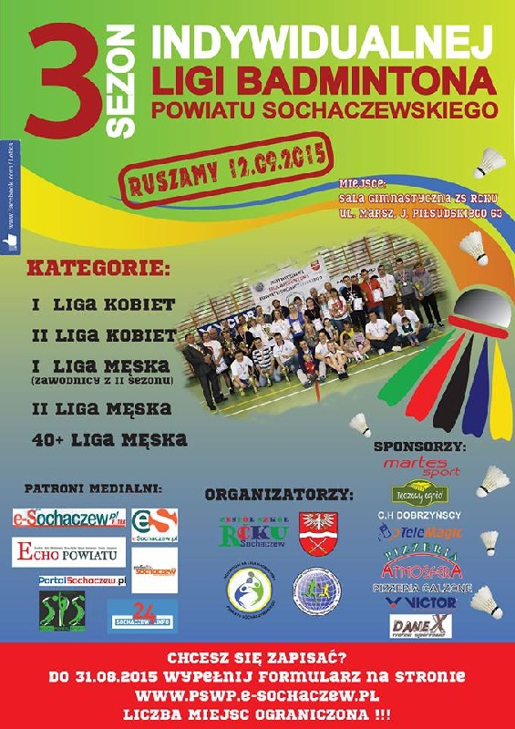 III sezon ligi badmintona tuż tuż
