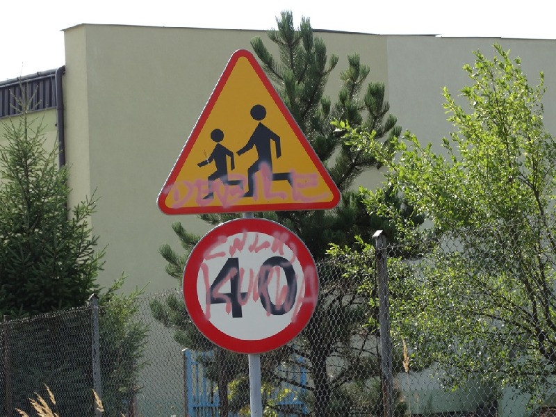 53 nieprawidłowości w oznakowaniu dróg przy szkołach