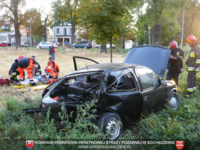 Wypadek na drodze 92 w Kożuszkach-Parcel