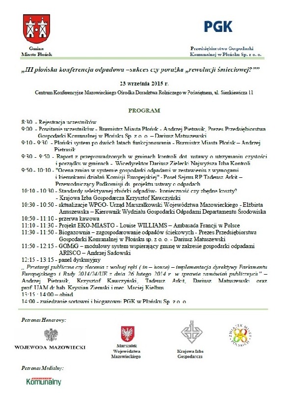 Sukces czy porażka? Zaproszenie dla samorządowców z powiatu sochaczewskiego na konferencję.
