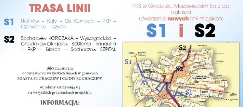 Nowe linie autobusowe w mieście i gminie Sochaczew